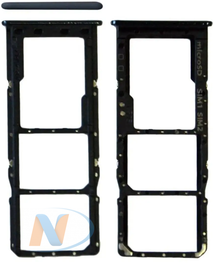 SIM лоток Samsung A30s (A307) (черный)