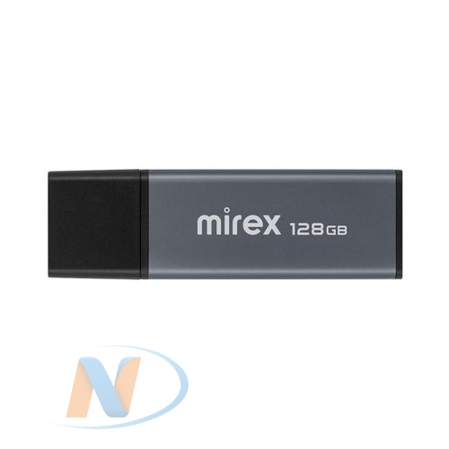 Флешка (Flash-drive) USB 2.0, 128GB, Mirex Stiff, 30/27 Мб/с, пластик, серая