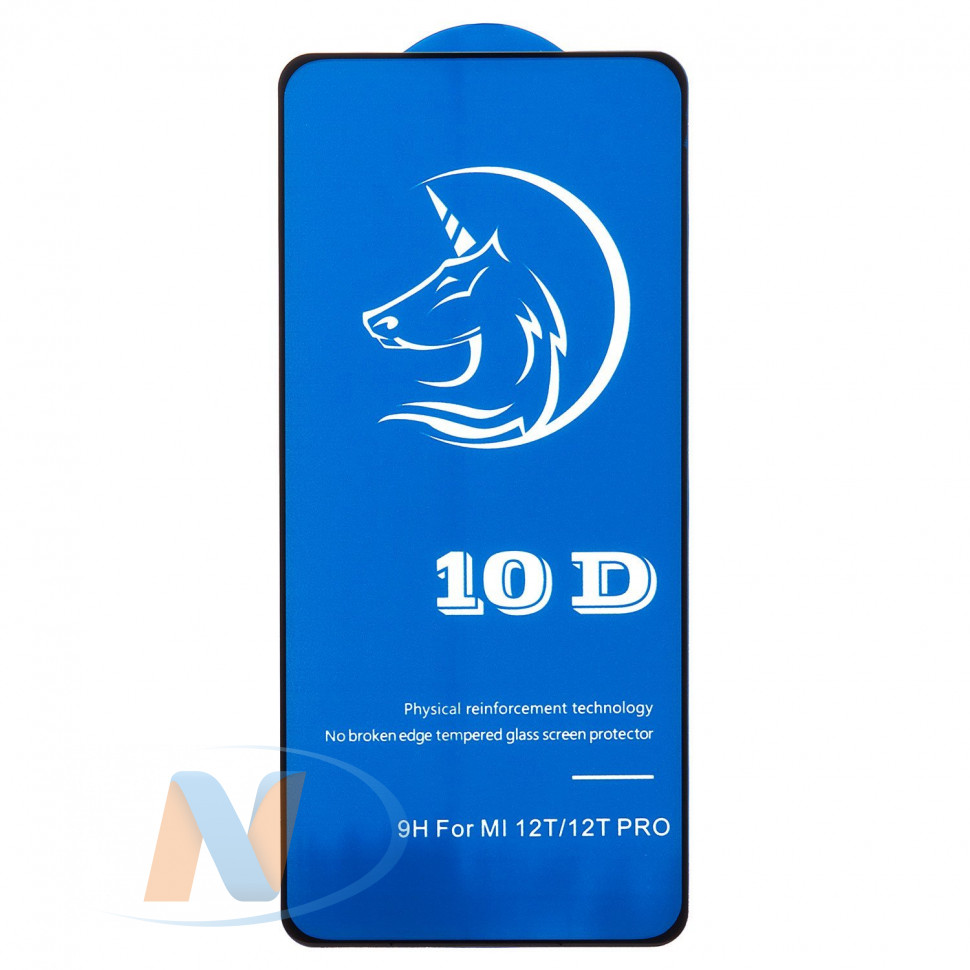 Защитное стекло Xiaomi 12T, 12T Pro полное покрытие (черное) (Activ)