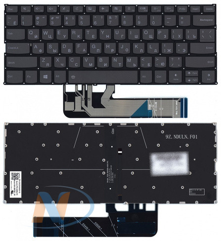 Клавиатура для Lenovo 530-14ARR, C340-14IWL с подсветкой P/n: SN20N0459116, AE08L010, NSK-BWFBC