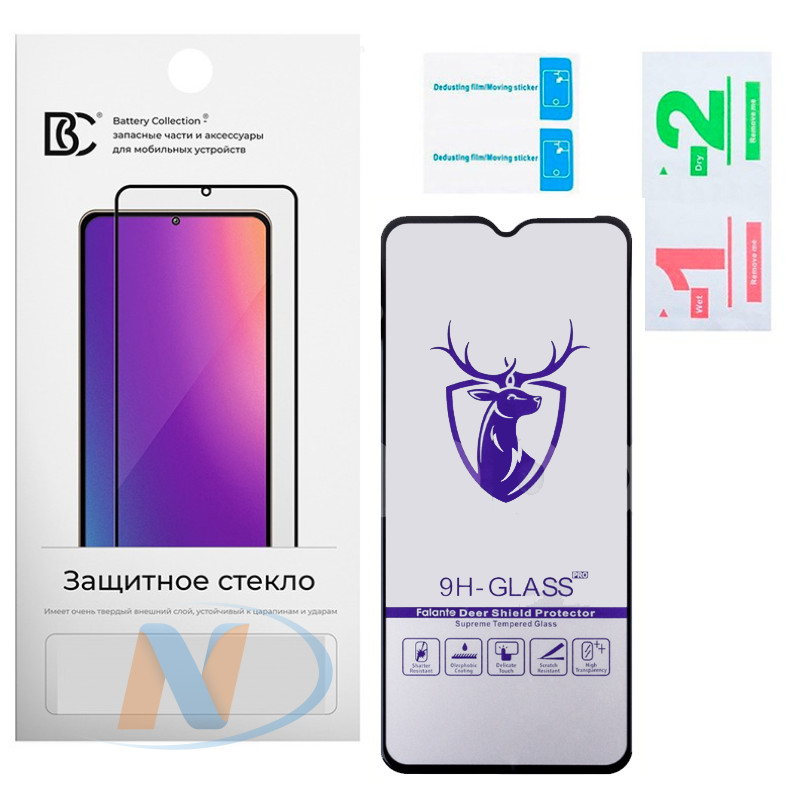 Защитное стекло для Samsung  Galaxy A23 4G (SM-A235) полное покрытие (Черное) (BC)