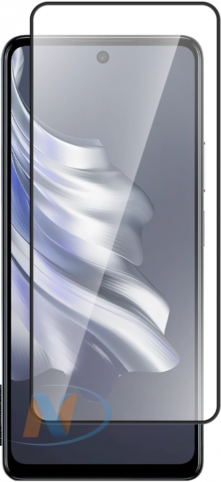Защитное стекло для Infinix Hot 20S/30/40/40 Pro/Tecno Spark 20 P (полное покрытие) Premium (черный)