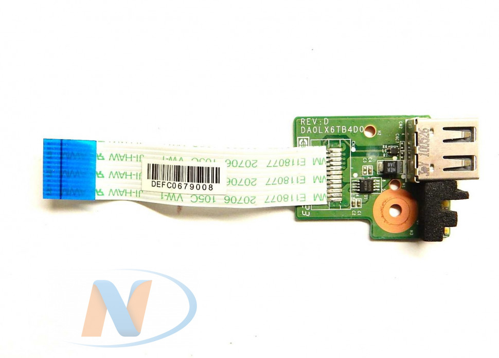 USB плата HP Pavilion dv6-3000 (DA0LX6TB4D0) Б/У со шлейфом