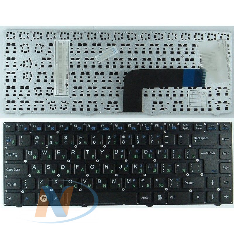 Клавиатура для DNS Clevo W5500 W540SU1 без рамки p/n: MP-12C96GB-430W