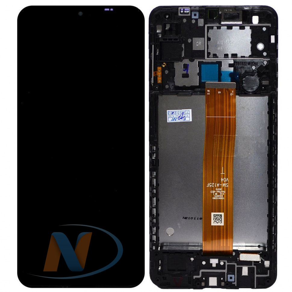 Дисплей Samsung Galaxy A12 (A125) (2020) в сборе с тачскрином (черный в рамке)