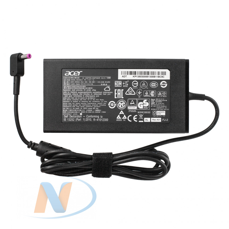 Блок питания для ноутбука Acer 19V7.1A (5.5x1.7) 135W (с кабелем) (ORG)