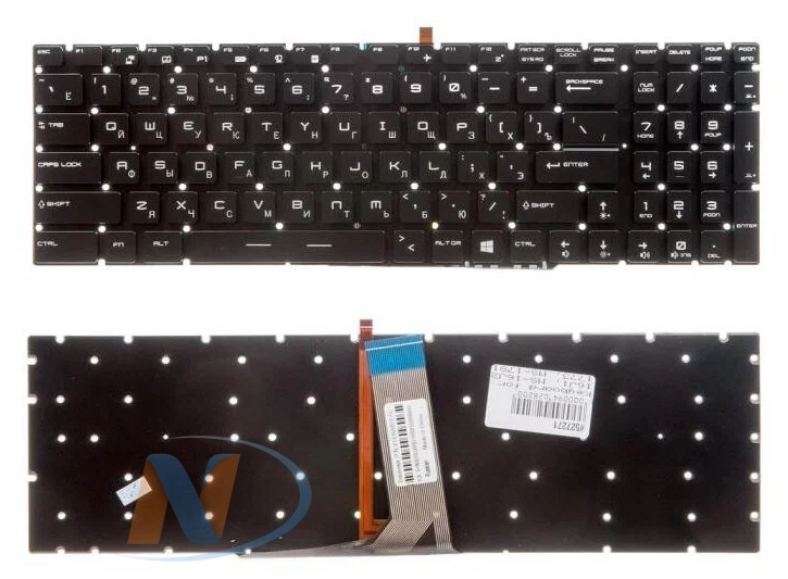 Клавиатура для MSI GL62 GL63 GL72 GL73 MS-16J1 MS-16J2 MS-1771 MS-17B1 с подветкой p/n: V143422AK1 черная