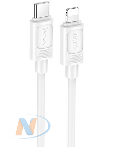 Дата-кабель Type-C-Lightning Hoco X125 (3A, 30W, 1м, нейлон) (белый)